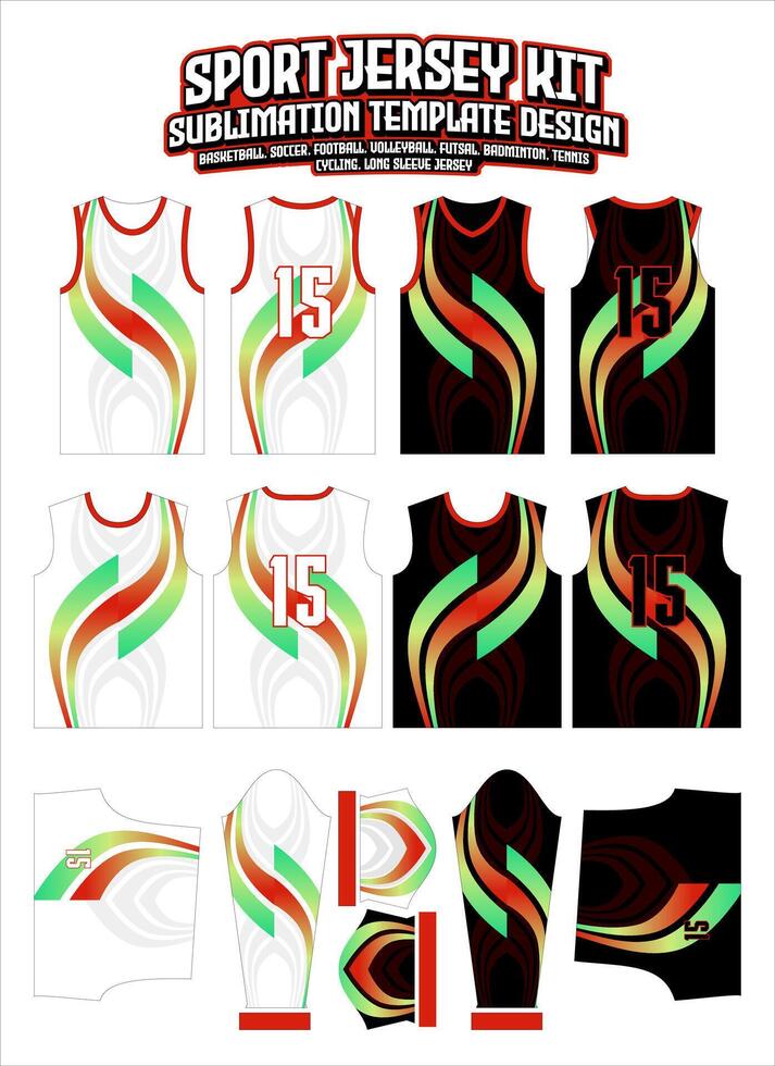 groen curves kolken helling Jersey kleding sport- slijtage afdrukken patroon vector