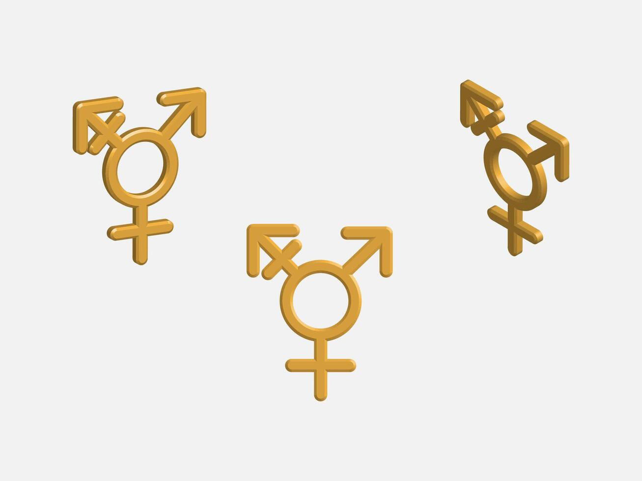 vector realistisch 3d transgender geslacht teken vector icoon illustratie element vector