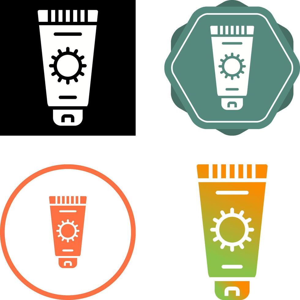 zonnebrandcrème vector icon