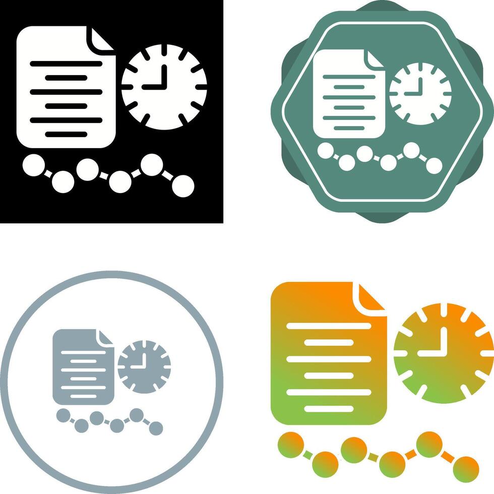 tijd serie analyse vector icoon
