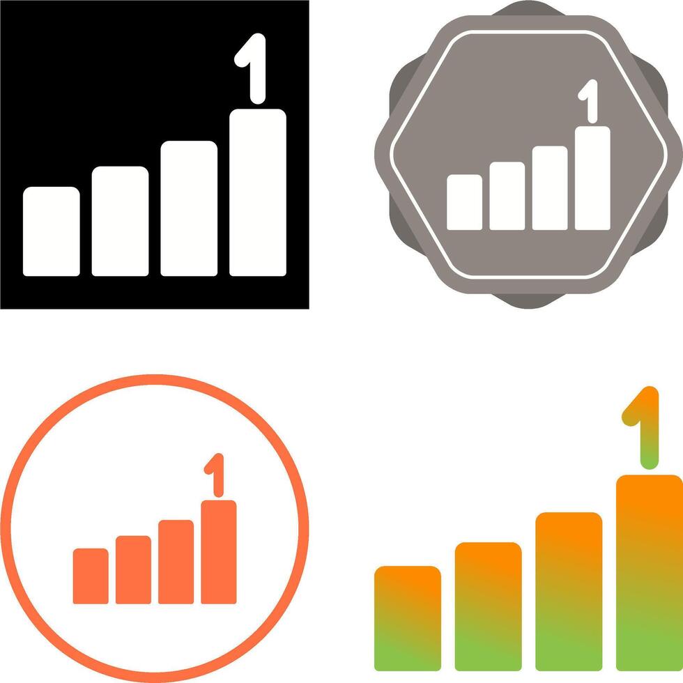 eerste plaats vector icoon