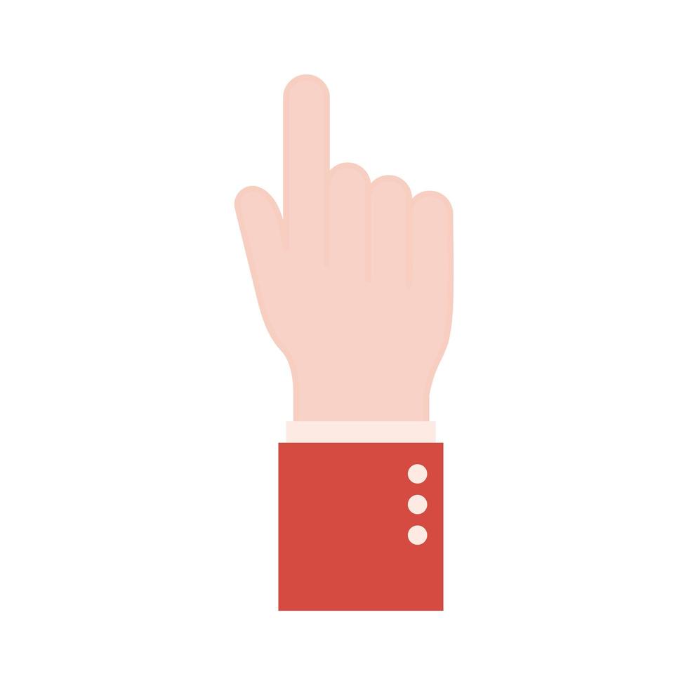 l hand gebarentaal vlakke stijl pictogram vector design