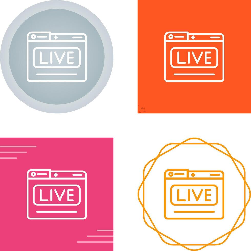 live stream vector icoon