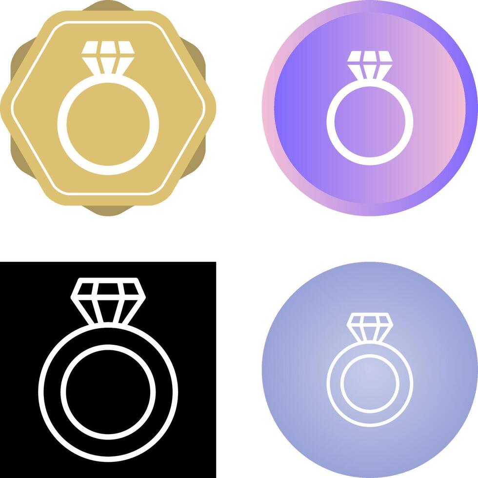 diamant ring vector icoon