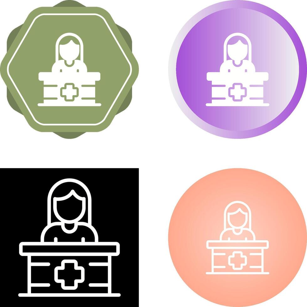 receptioniste vector icon