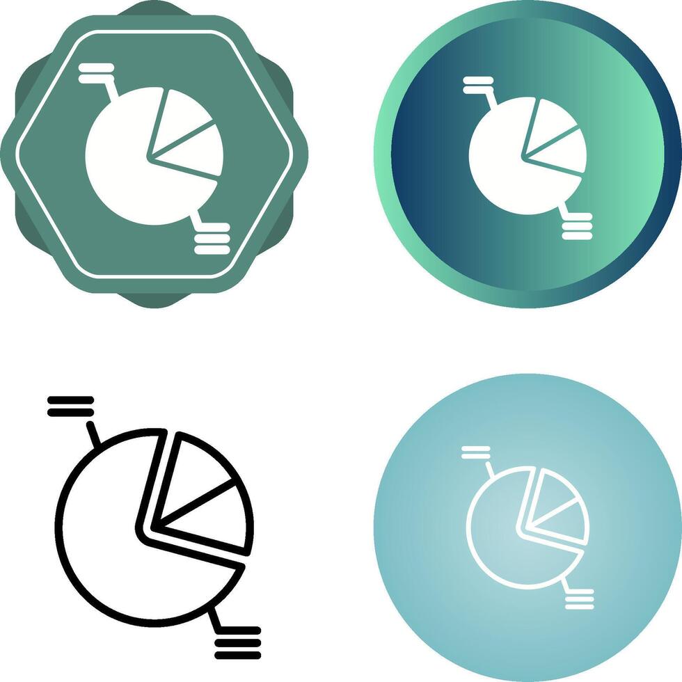 cirkeldiagram vector pictogram