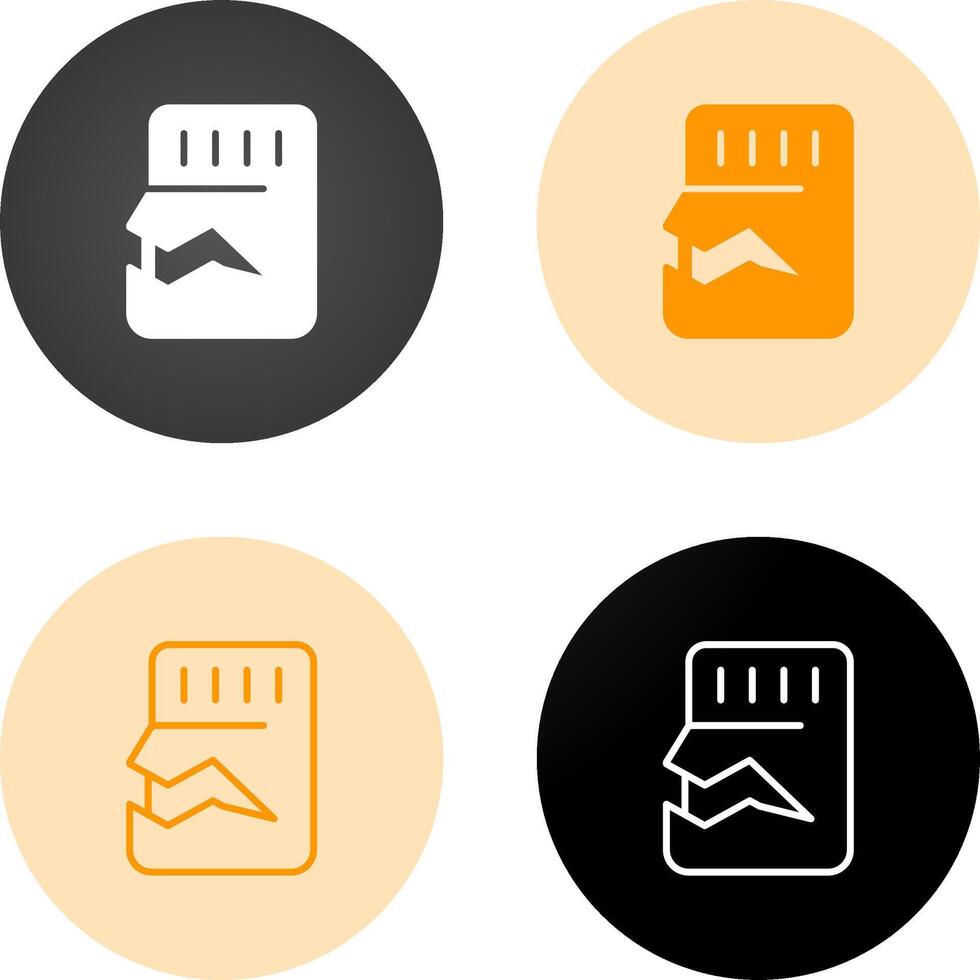 sd-kaart vector pictogram