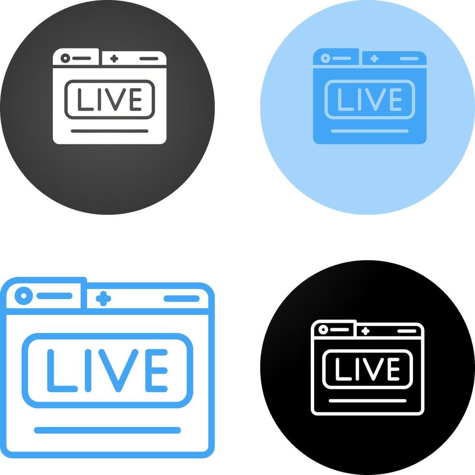 live stream vector icoon