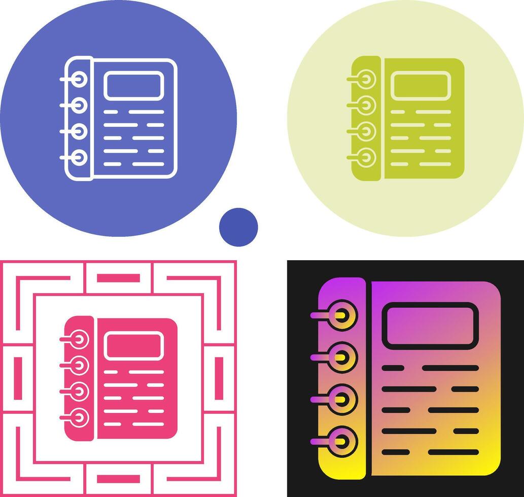 spiraal kladblok vector icoon