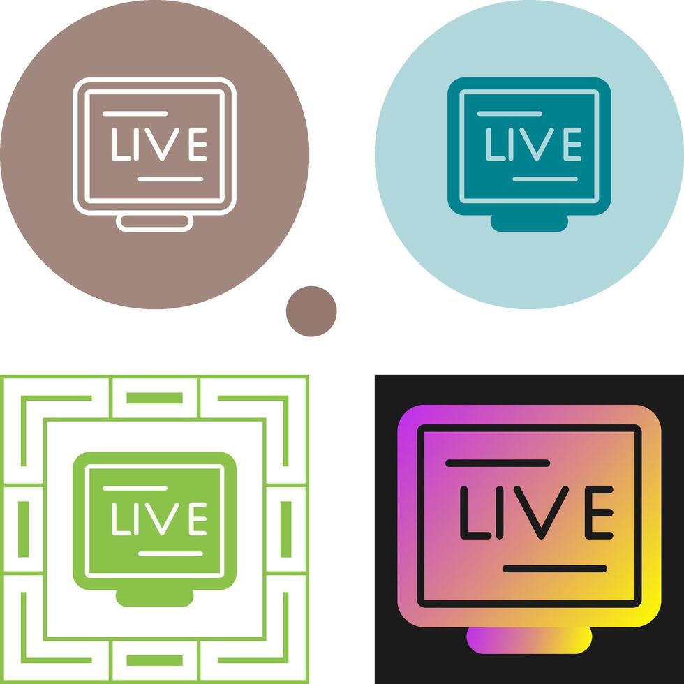 live stream vector icoon