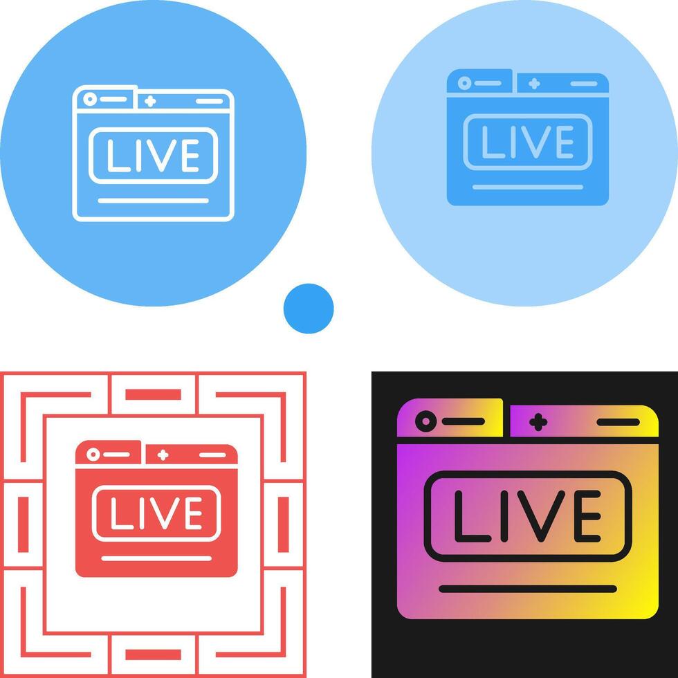 live stream vector icoon