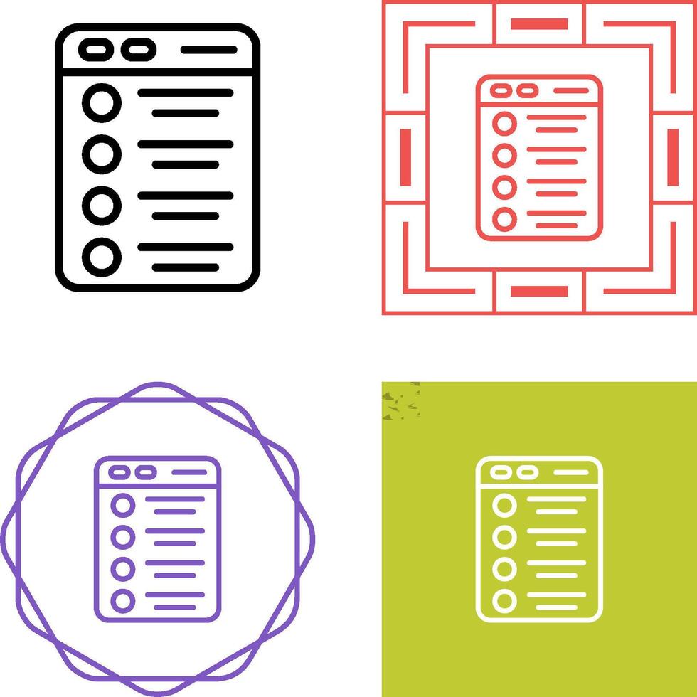 ontwerp criteria vector icoon