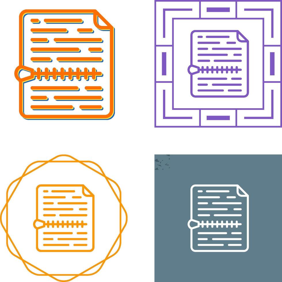 ritssluiting het dossier vector icoon