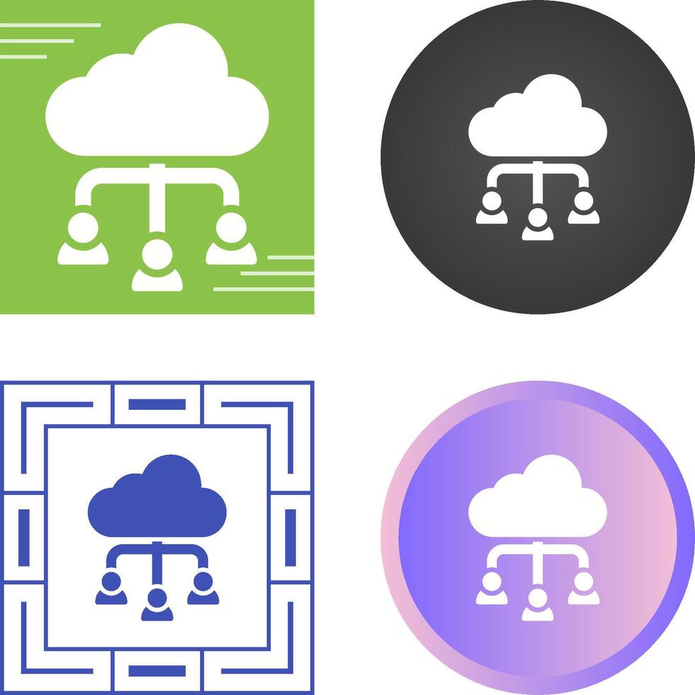 wolk samenwerking vector icoon