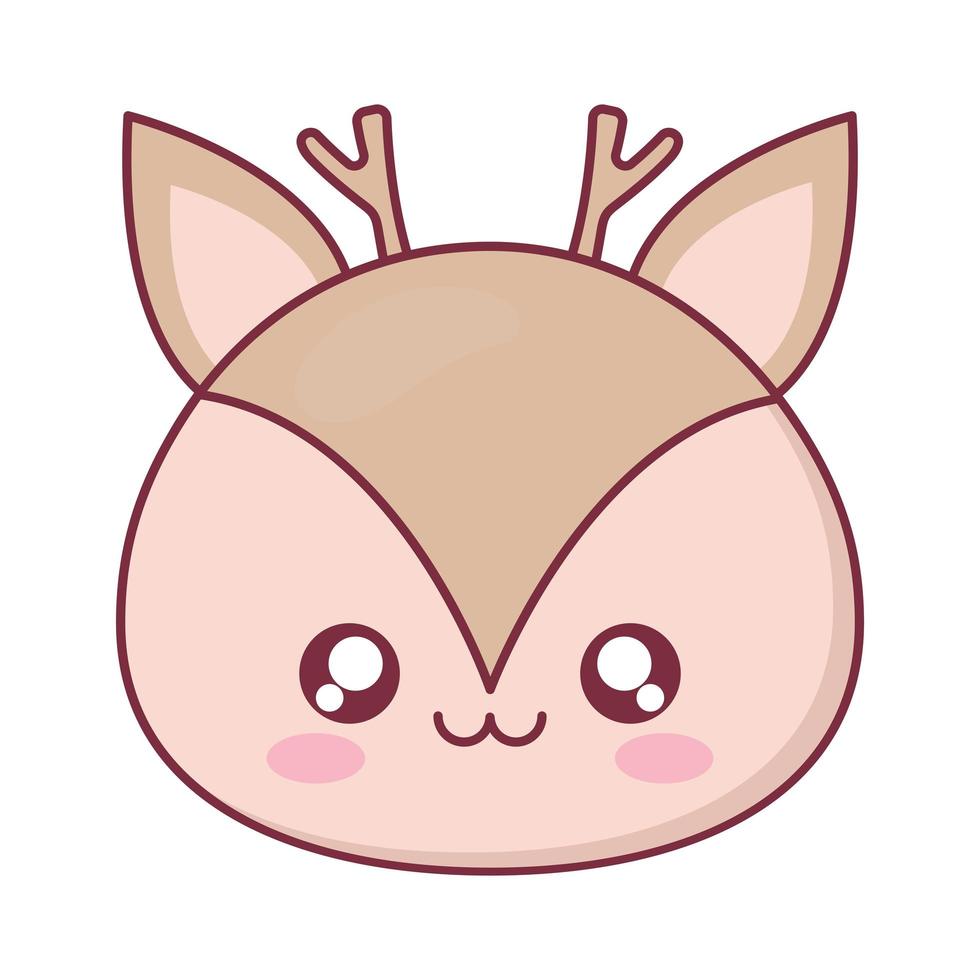 kawaii rendier dier cartoon vector ontwerp