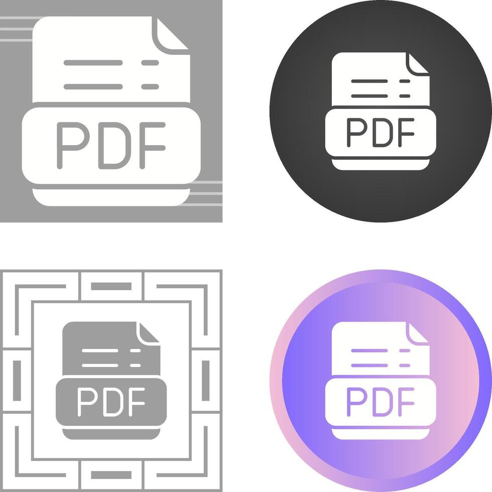 pdf formaat vector icoon