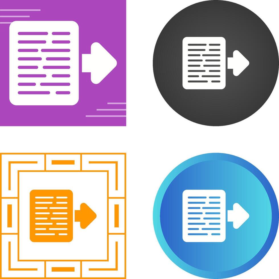 document exporteren vector icoon