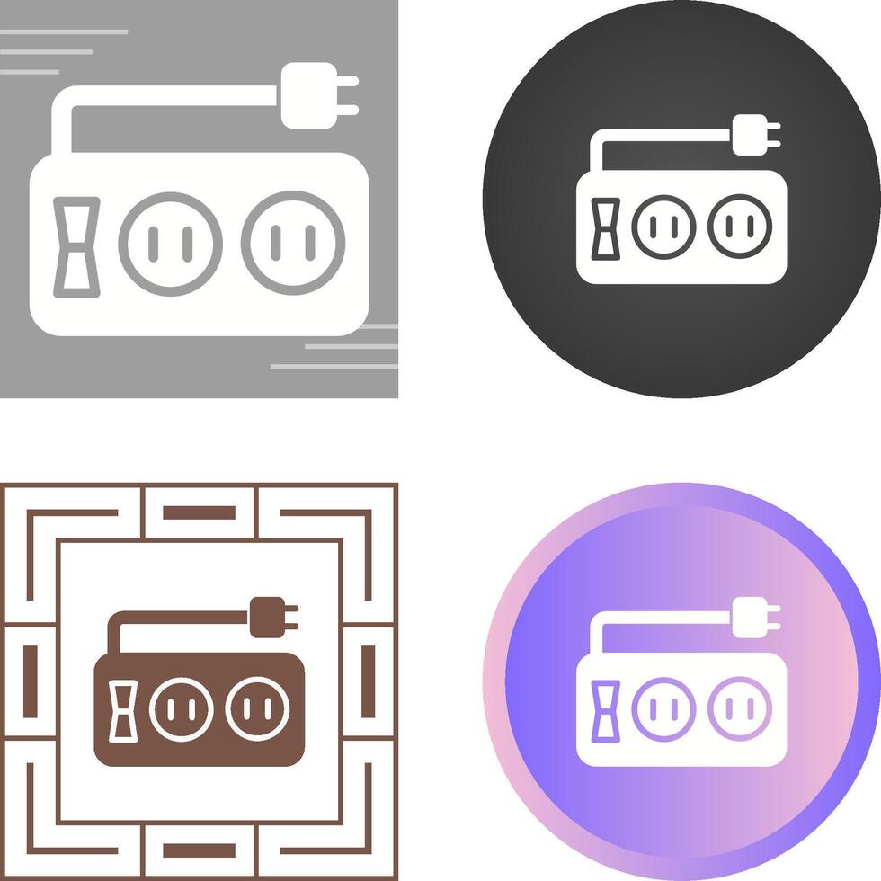 stekkerdoos vector pictogram