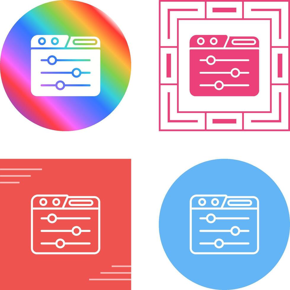 bedieningspaneel vector pictogram