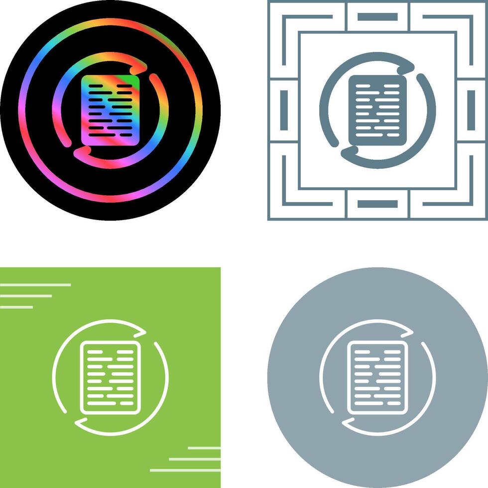 document synchronisatie vector icoon