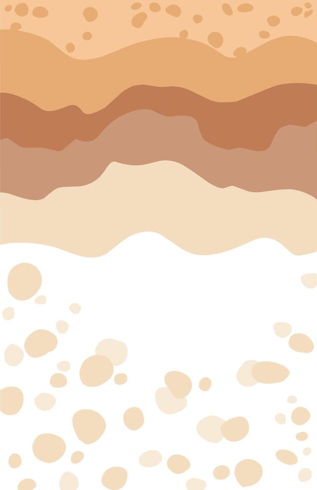 abstract achtergrond in bruin en room gekleurde golven met klein granen vector