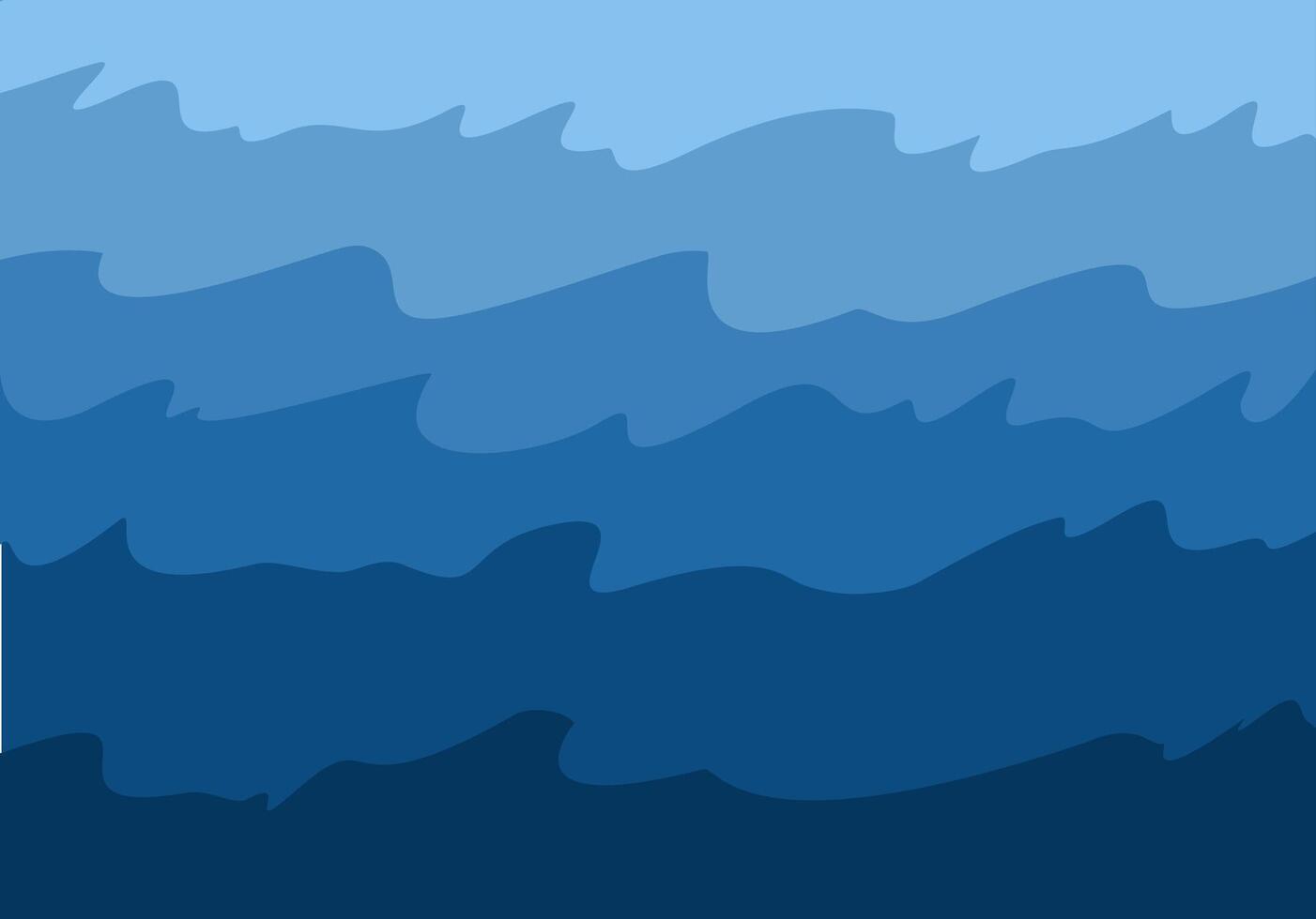 landschap behang met afbeeldingen van blauw zee golven vector