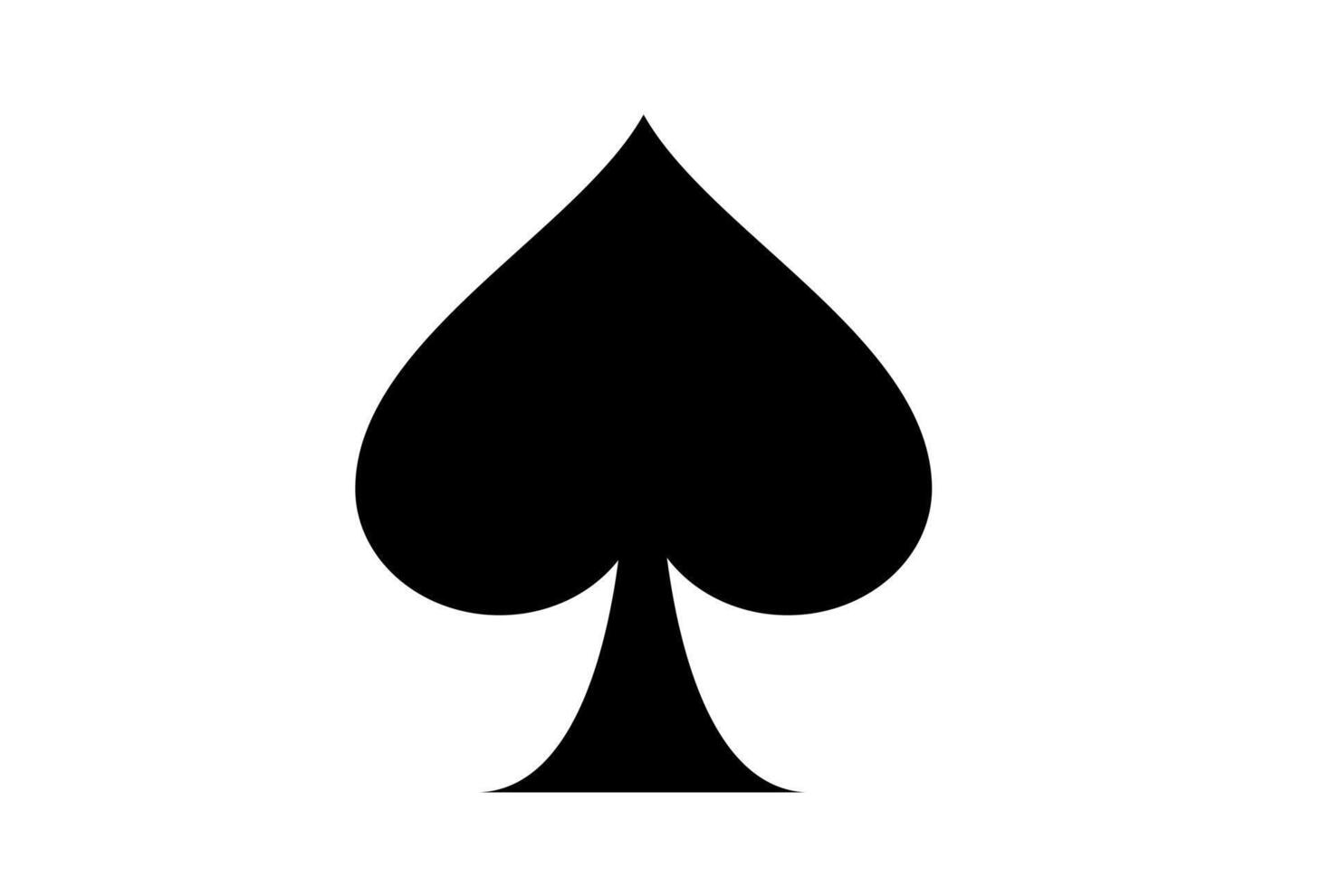 spade symbool, logo zwart vlak Aan wit achtergrond geïsoleerd vector