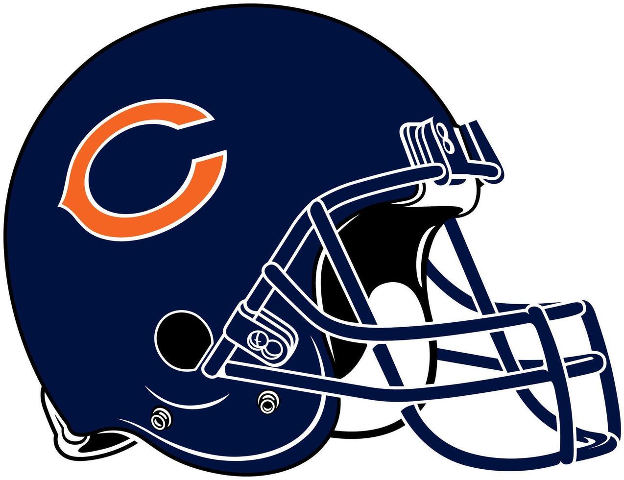 de blauw helm van de chicago bears Amerikaans Amerikaans voetbal team vector
