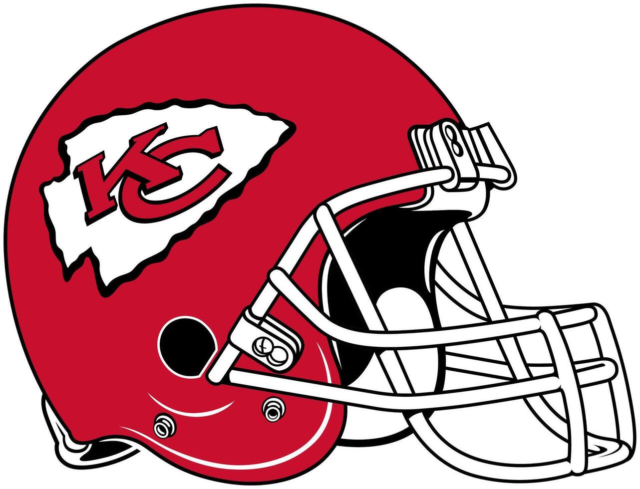 de rood helm van de Kansas stad hoofden Amerikaans Amerikaans voetbal team vector
