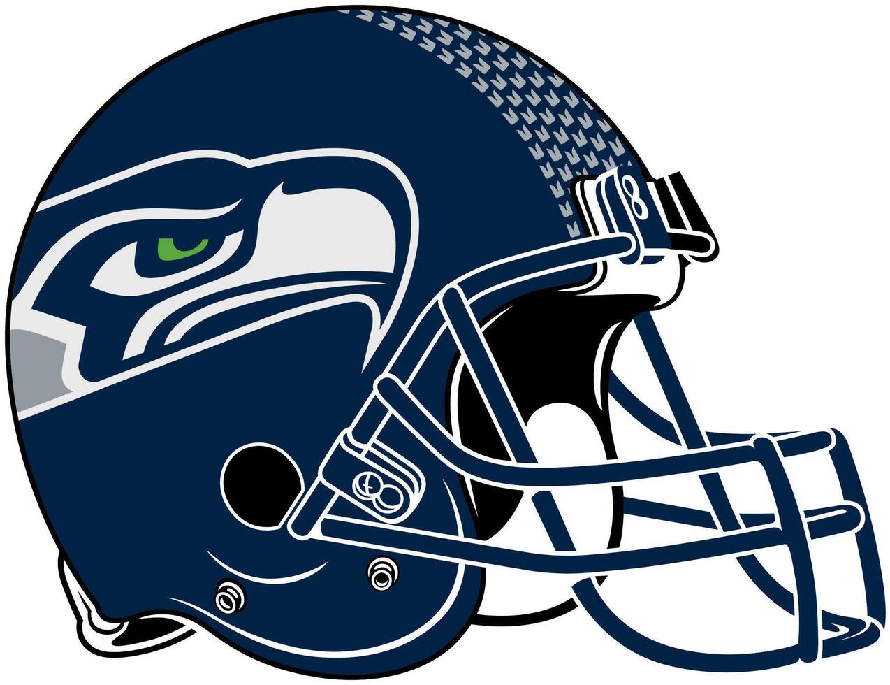 de blauw helm van de Seattle zeehaviken Amerikaans Amerikaans voetbal team vector