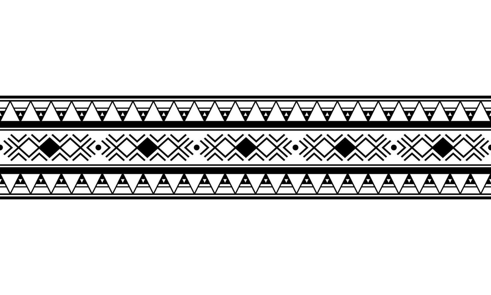 Maori polynesisch tatoeëren armband. tribal mouw naadloos patroon vector. samoa grens tatoeëren ontwerp voor arm of voet. armband tatoeëren stam. vector