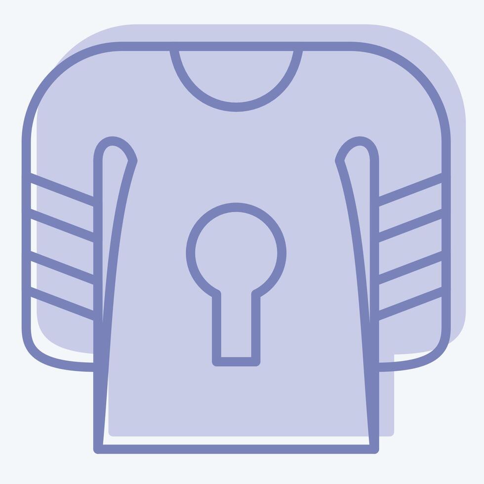 icoon uniform. verwant naar hockey sport- symbool. twee toon stijl. gemakkelijk ontwerp bewerkbare vector