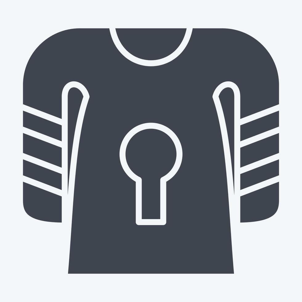 icoon uniform. verwant naar hockey sport- symbool. glyph stijl. gemakkelijk ontwerp bewerkbare vector