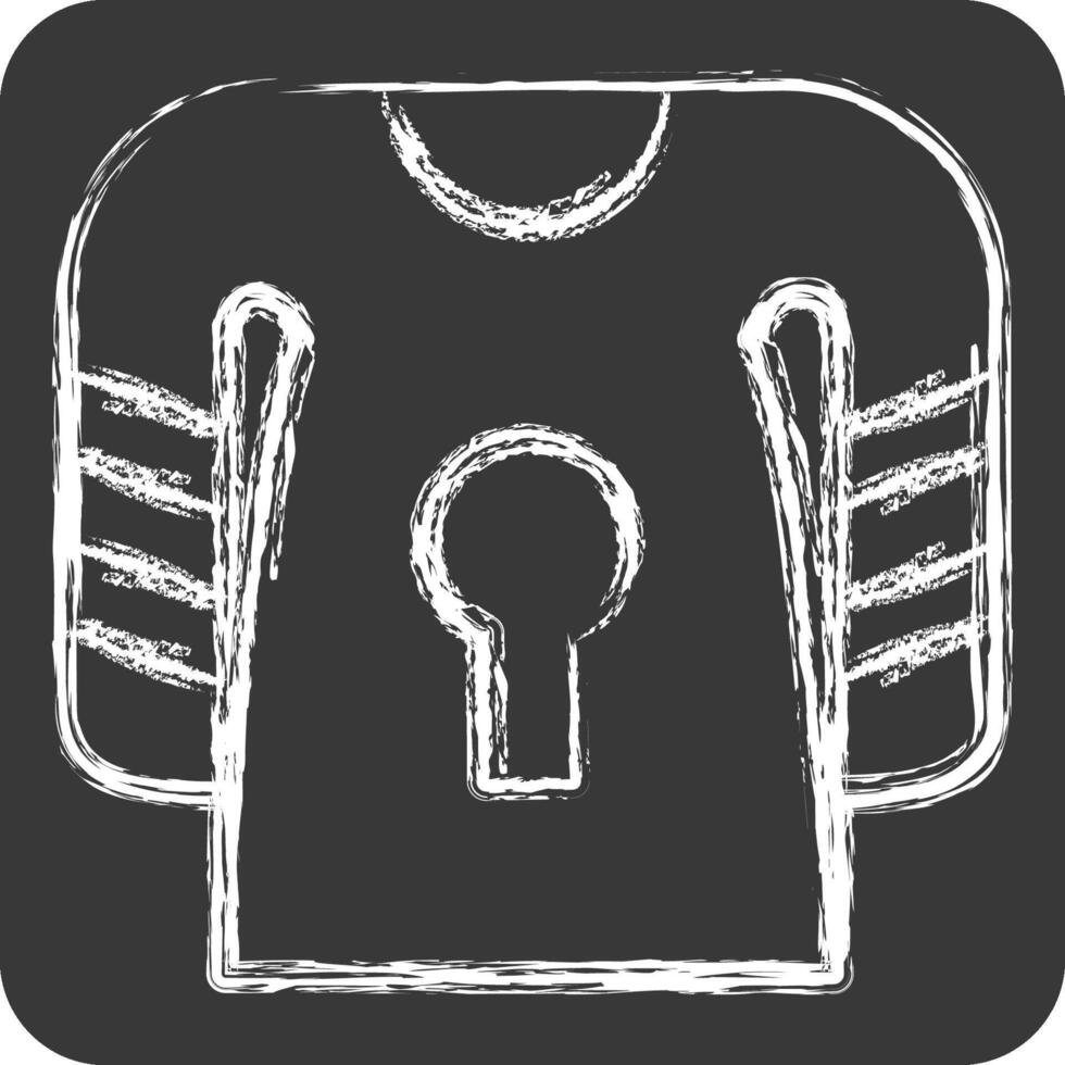 icoon uniform. verwant naar hockey sport- symbool. krijt stijl. gemakkelijk ontwerp bewerkbare vector