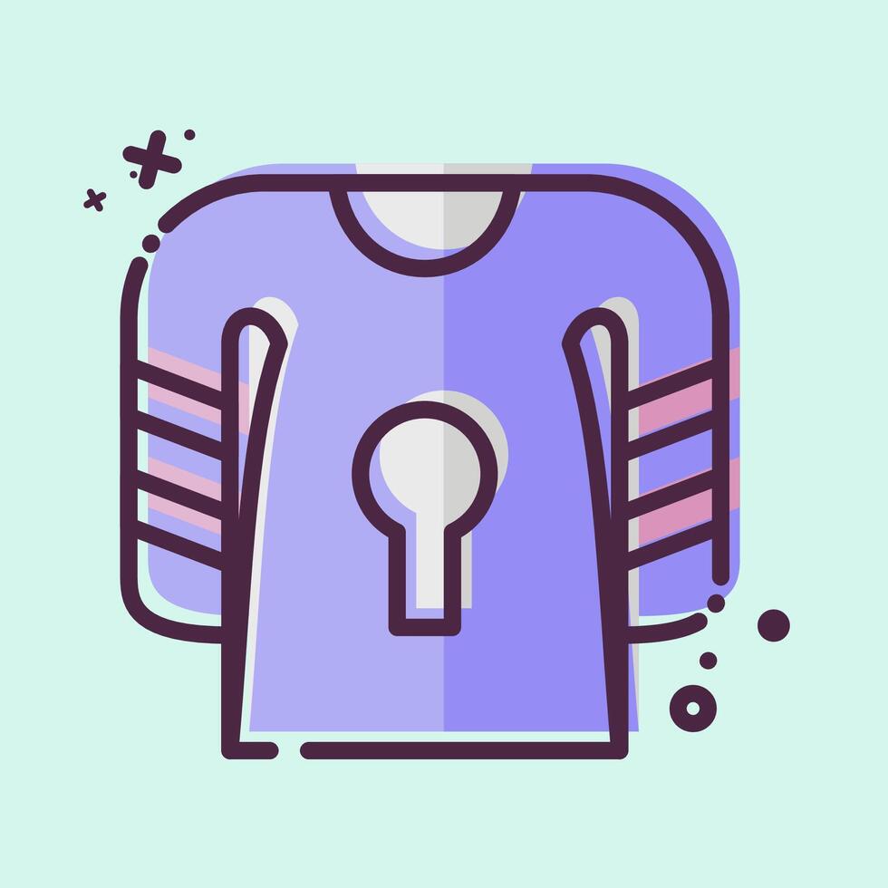 icoon uniform. verwant naar hockey sport- symbool. mbe stijl. gemakkelijk ontwerp bewerkbare vector