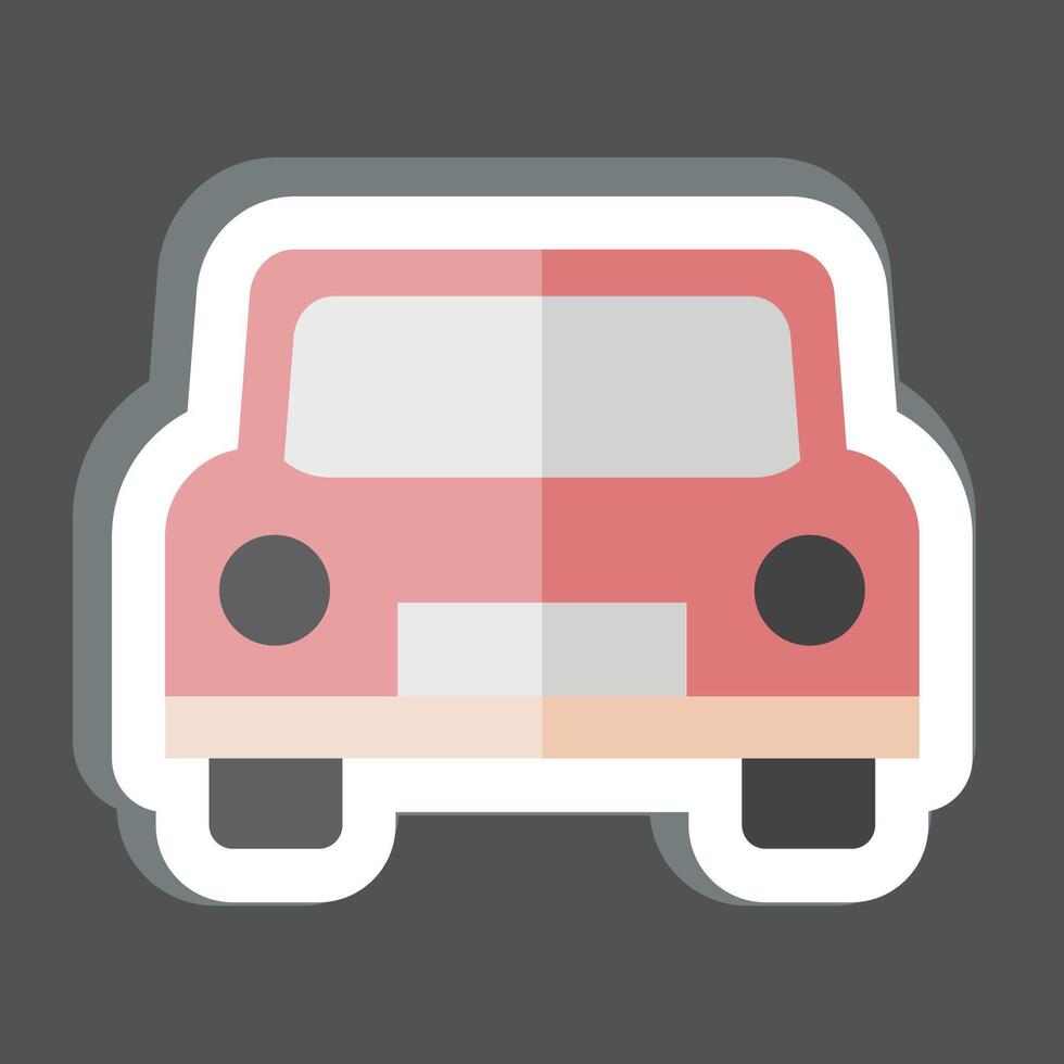 sticker taxi. verwant naar vrije tijd en reizen symbool. gemakkelijk ontwerp illustratie. vector