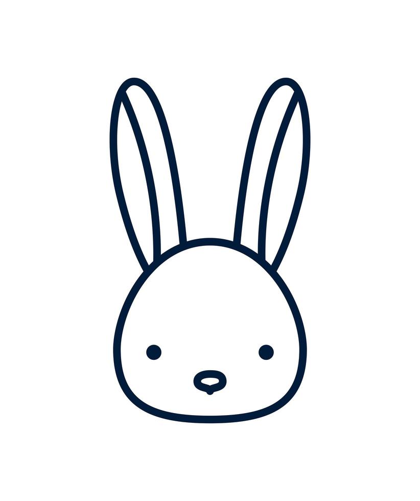 ontwerp met konijnengezicht vector