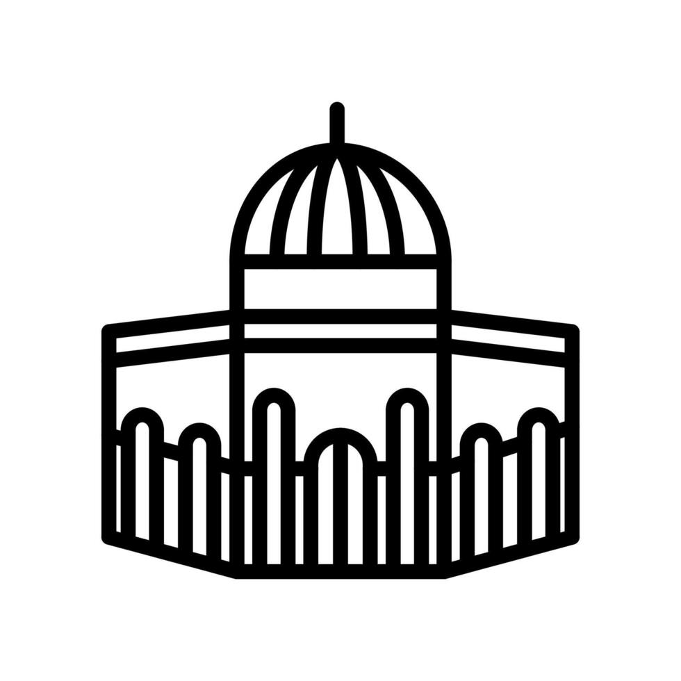 al aqsa moskee icoon in vector. logotype vector