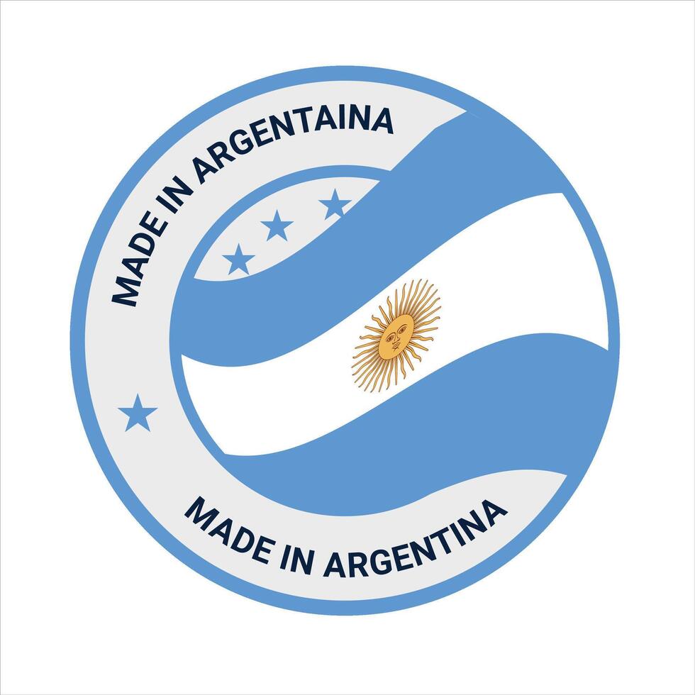 gemaakt in Argentinië vector logo en vertrouwt insigne pictogrammen