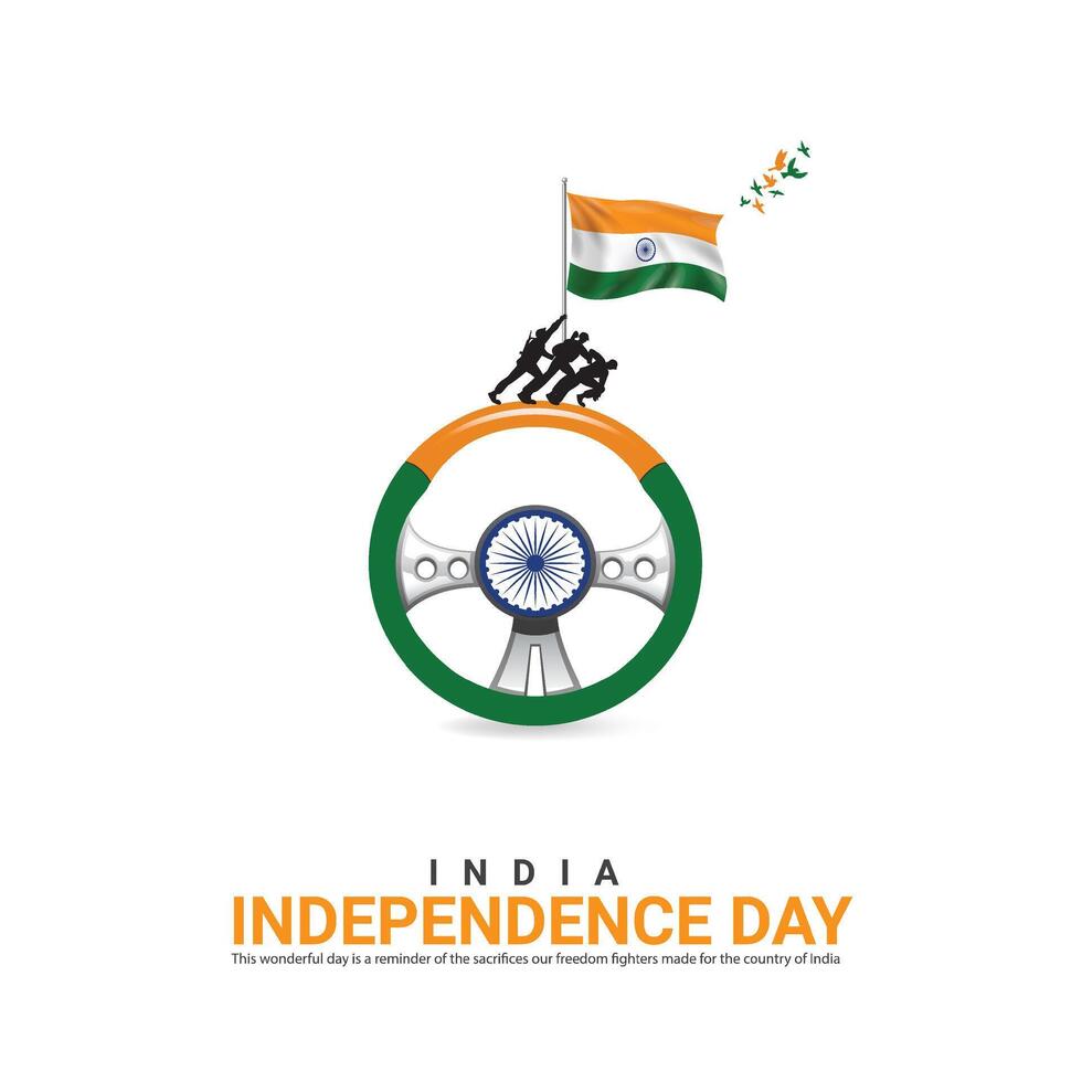 onafhankelijkheid dag van Indië. onafhankelijkheid dag creatief ontwerp voor sociaal media post vector
