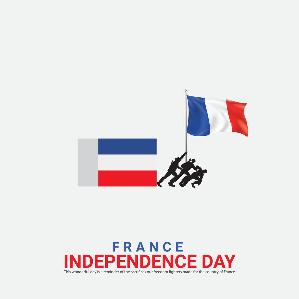 onafhankelijkheid dag van Frankrijk. onafhankelijkheid dag creatief ontwerp voor sociaal media post vector