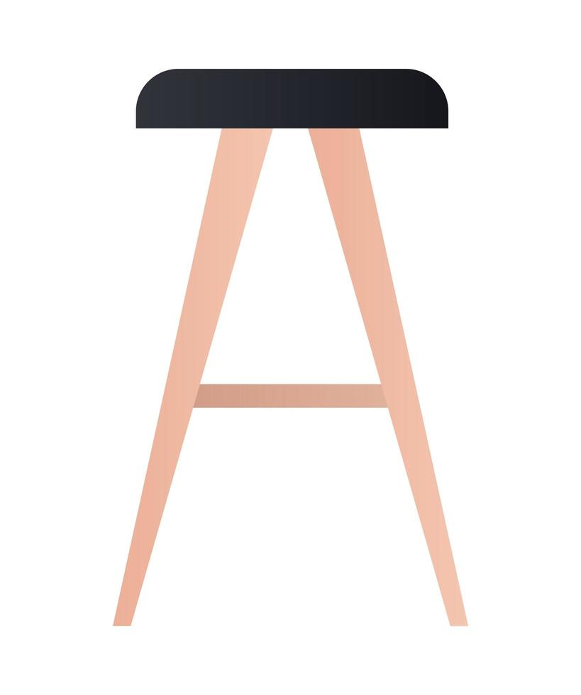 geïsoleerde zwarte stoel vector design