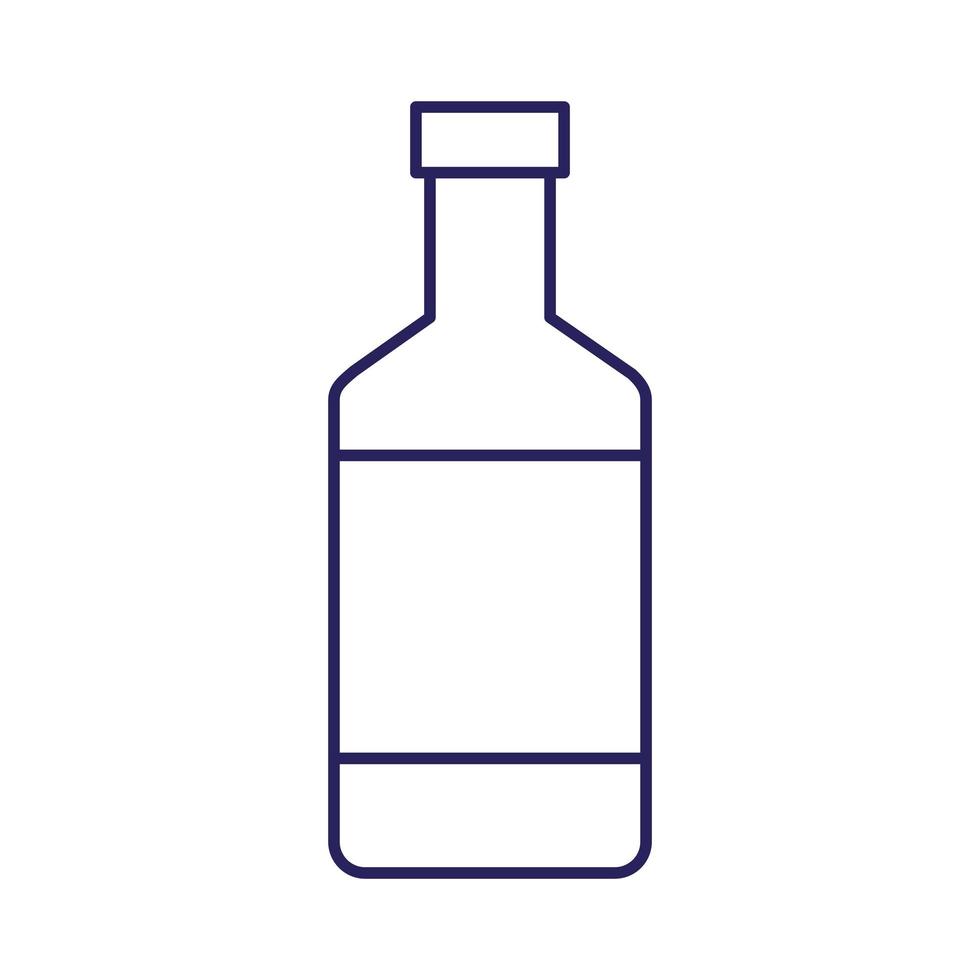 alcohol fles lijn stijl icoon vector design