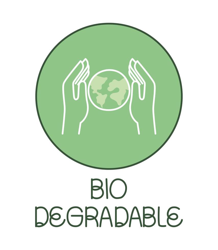 biologisch afbreekbare productillustratie vector