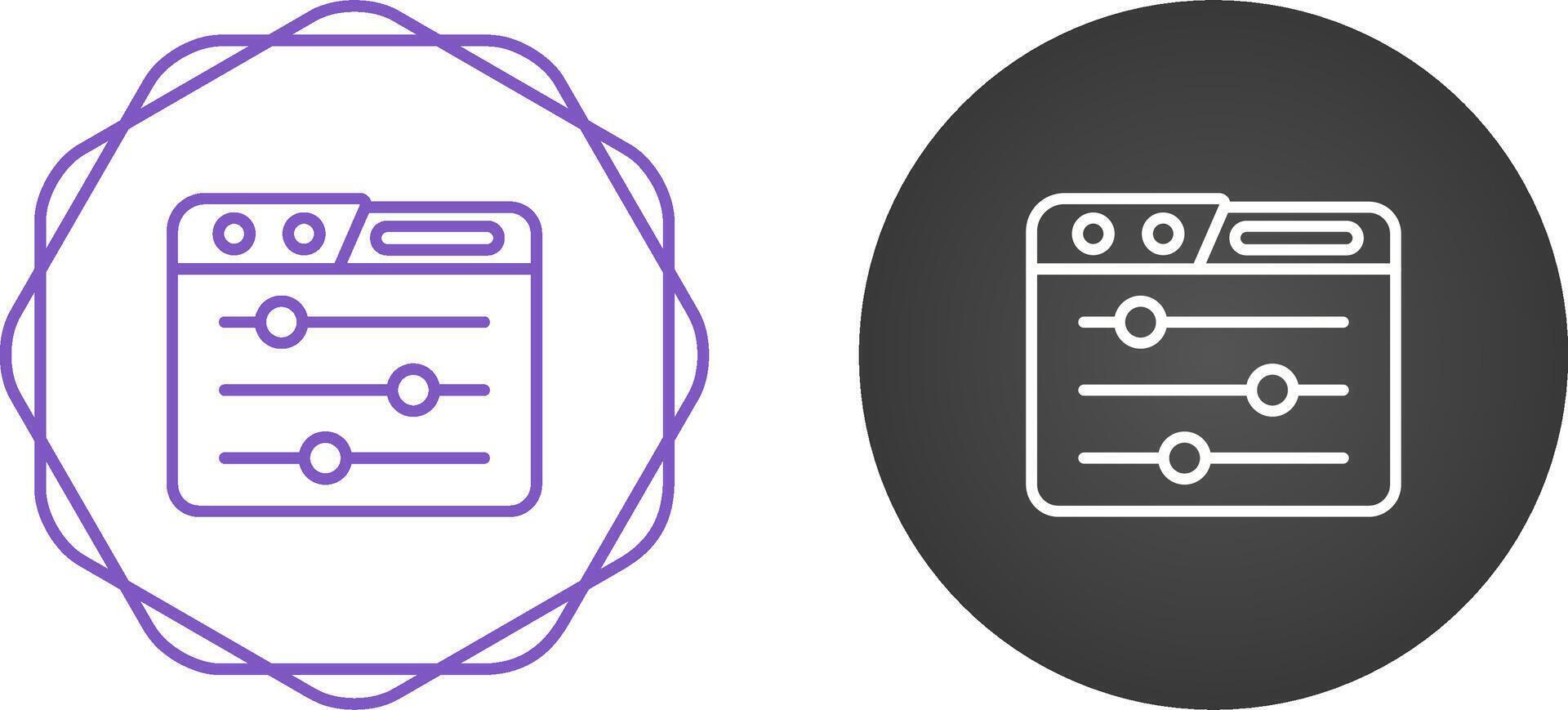 bedieningspaneel vector pictogram