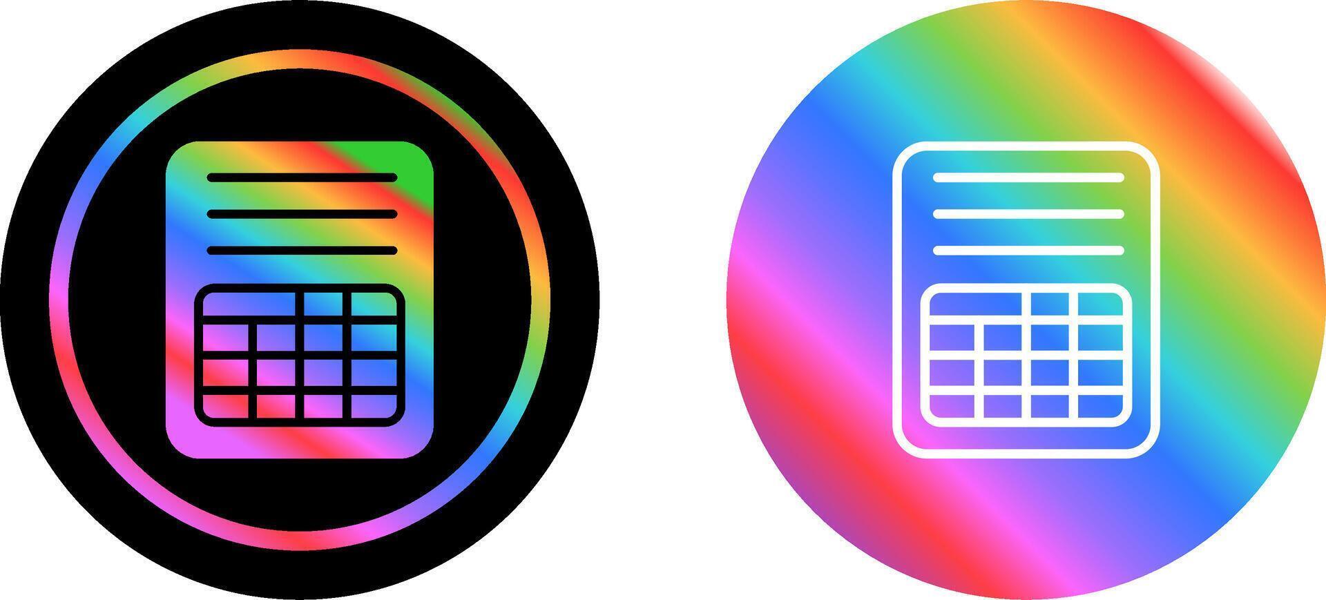 spreadsheet vector icoon