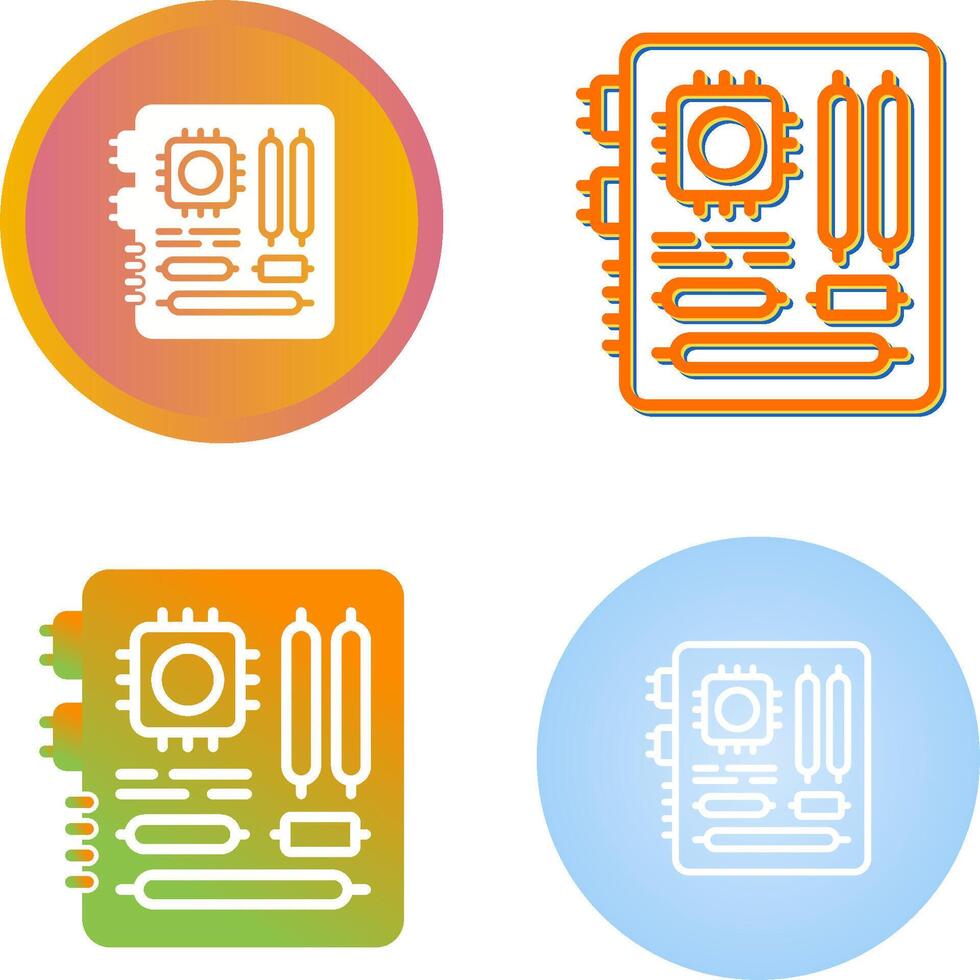 moederbord vector pictogram