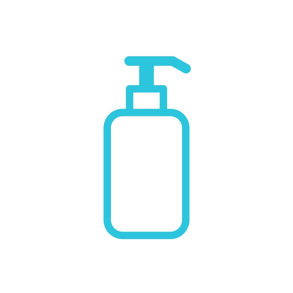 fles van shampoo. van blauw icoon set. vector