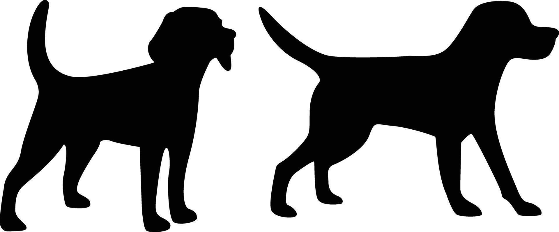 brak hond silhouet vector