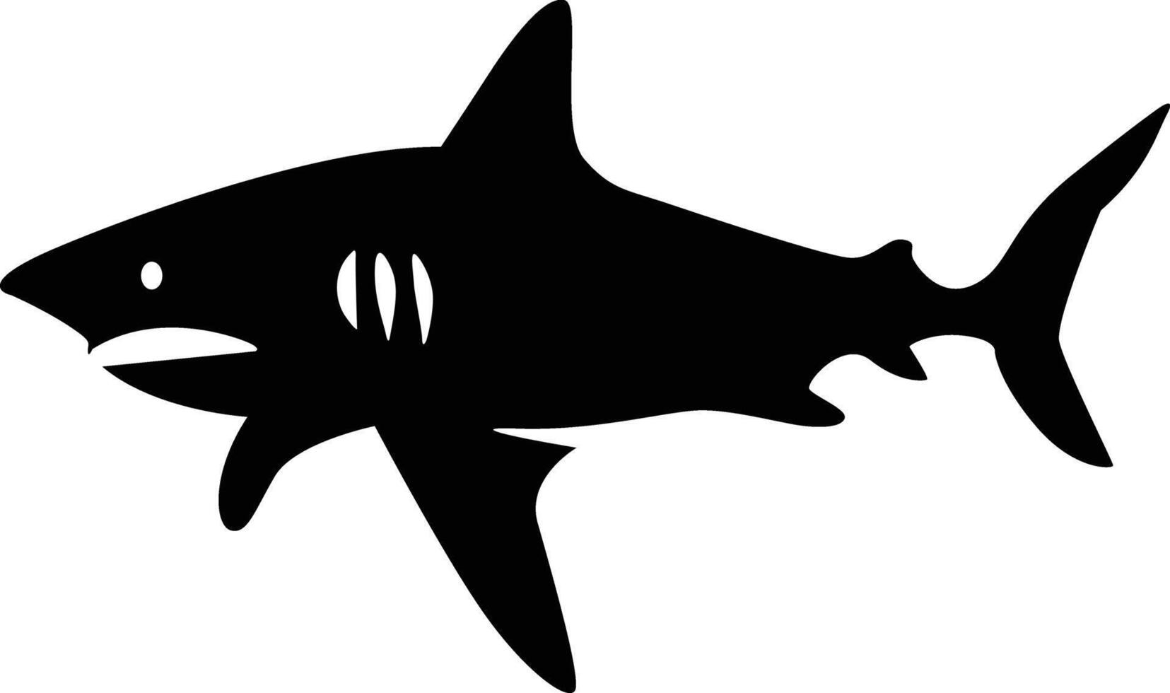 haai silhouet vector